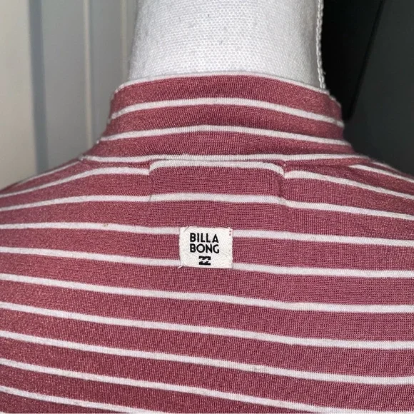 Billabong Striped Flutter Sleeve Mock Neck Tee - Picture 9 of 16